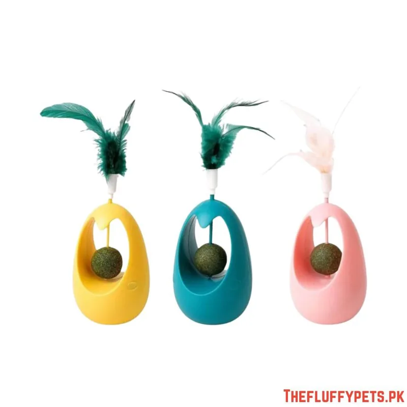 Spring Ball Cat Toy with Catnip image 3