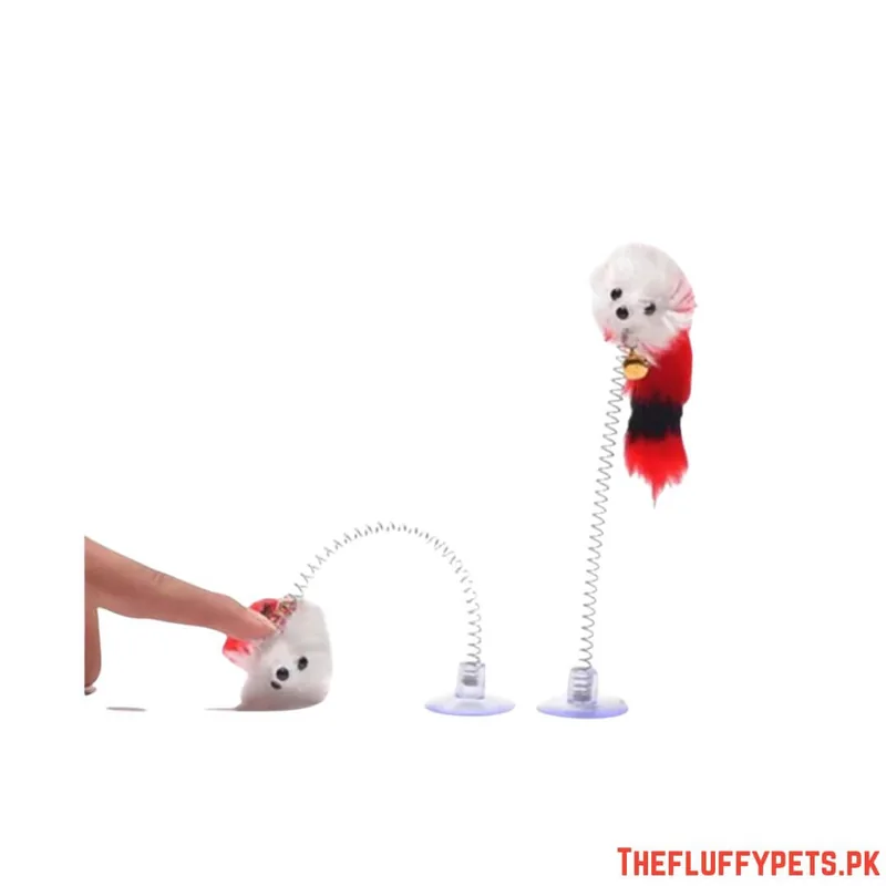 Cats Playing Jingle Spring Mouse Toy image 3