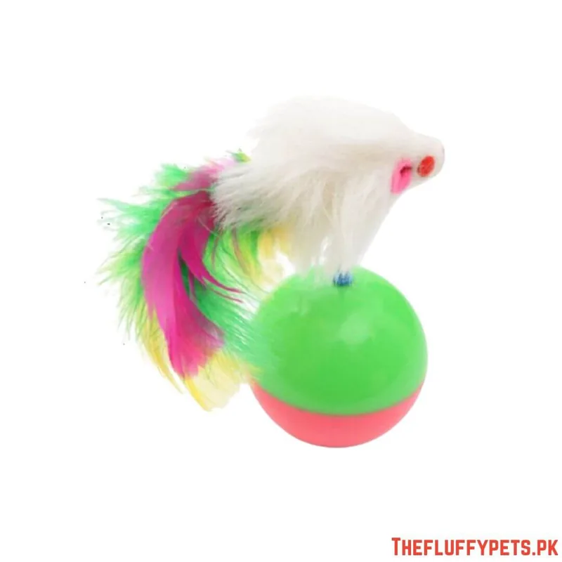 Cats Playing Ball with Mouse Toy image 2