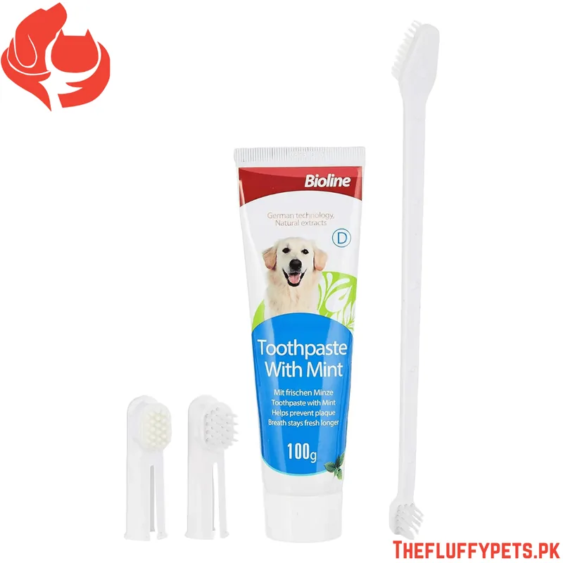 Bioline Dog Dental Care Hygiene Set Mint 100 g