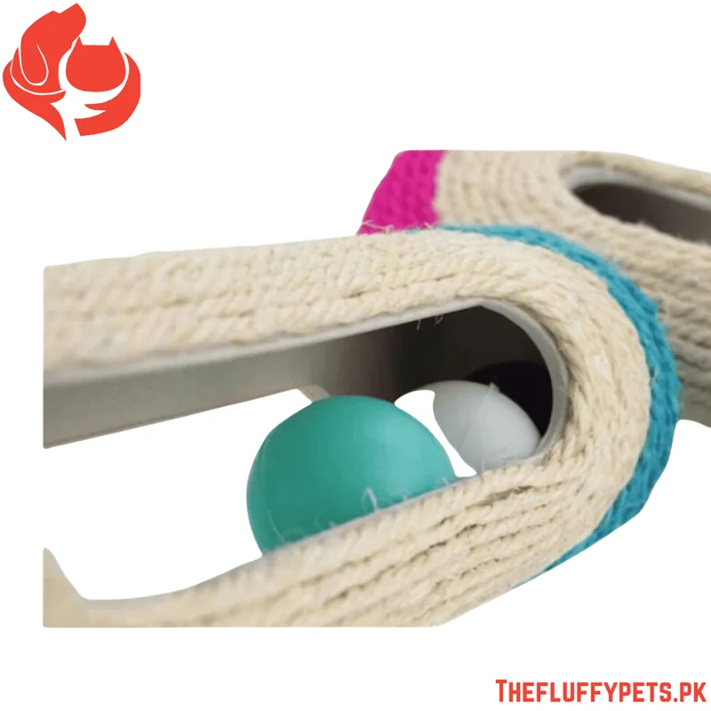 Cat Toys Rolling Sisal Scratch Board Roller with 3 Ball image 5