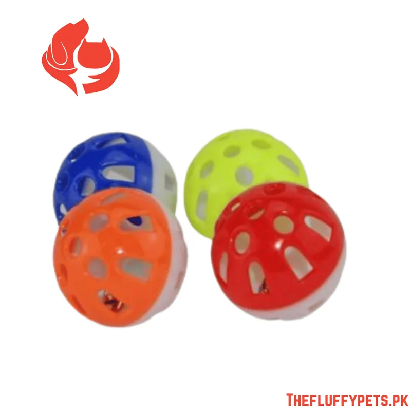 Cats Playing ball Toy with bell (4 Pcs) image 2