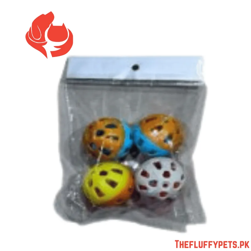 Cats Playing ball Toy with bell (4 Pcs)