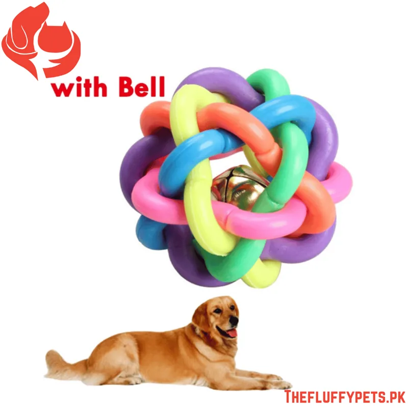 Dog Rainbow Ball Toys Pet Cat Toy (Toy For Interactive Chewing)
