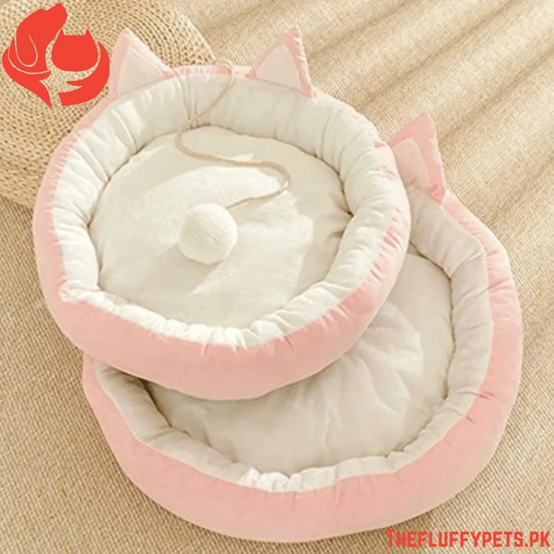 Fluffy Cat Shape Bed / House