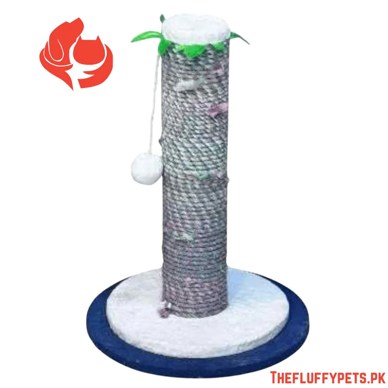 Single Round Pole with Double Base Cat Scratcher