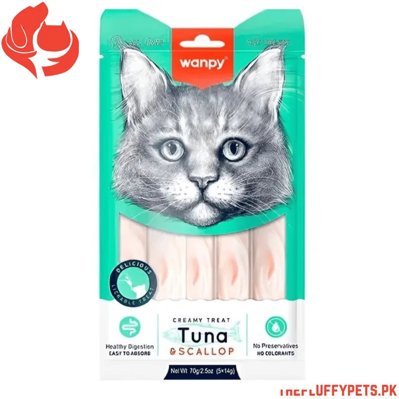 Wanpy Adult Cat Creamy Lickable Treat Tuna & Scallop