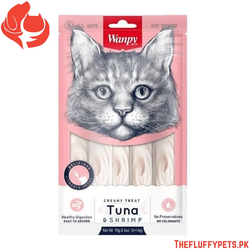 Wanpy Adult Cat Creamy Lickable Treat Tuna & Shrimp