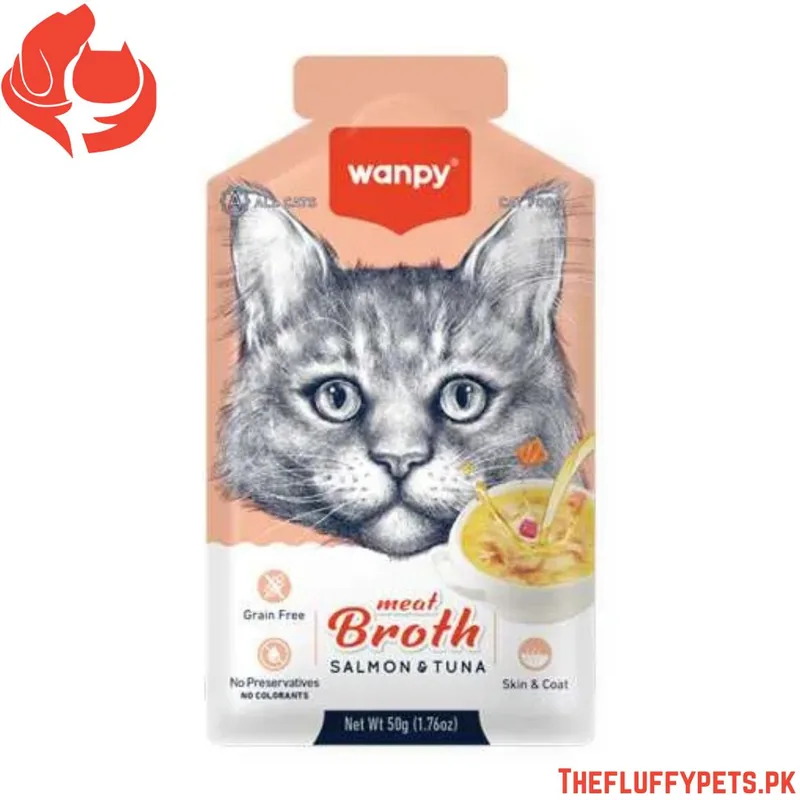 Wanpy Adult Cat Soup Meat Broths Tuna & Salmon 50 g
