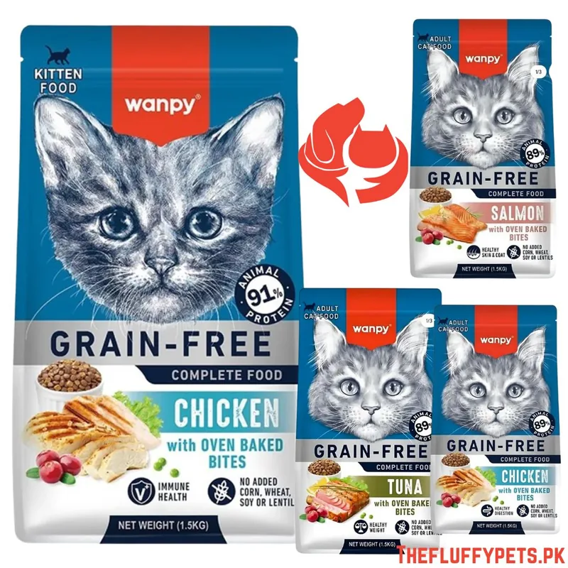Wanpy Grain Free Dry Food For Cats 1.5kg