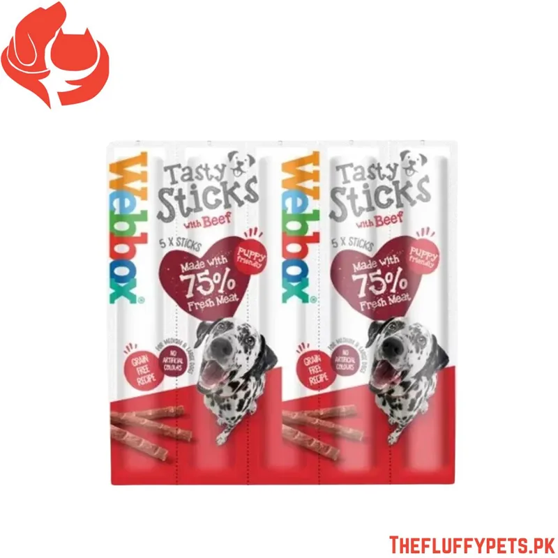 Webbox Tasty Sticks Beef Dog Treats Large
