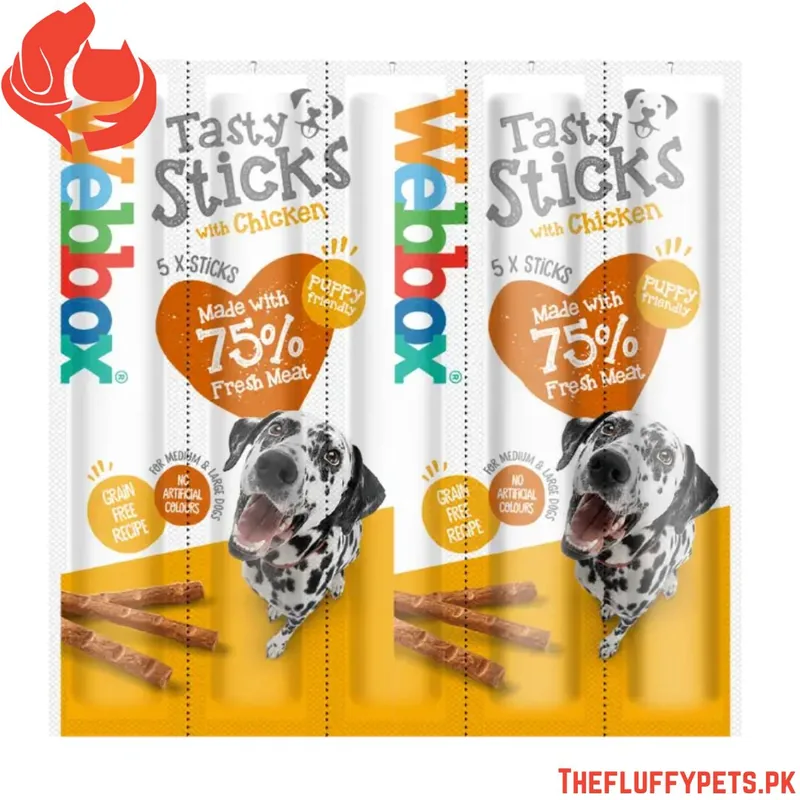 Webbox Tasty Sticks Chicken Dog Treats Large