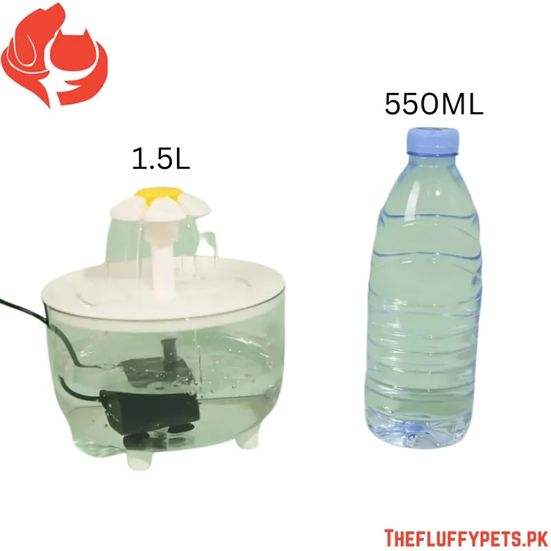 Whisper-Quiet 1.5L Transparent Pet Water Fountain image 5
